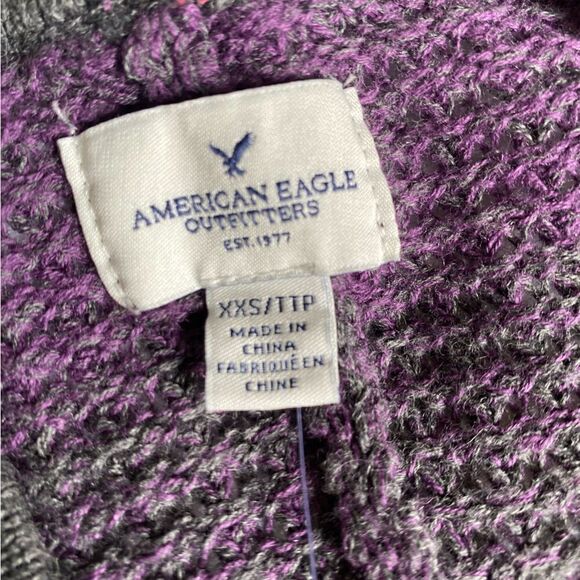 American Eagle Multi Color Sweater Cardigan Open Front NEW Women’s Size XXS - Picture 6 of 7